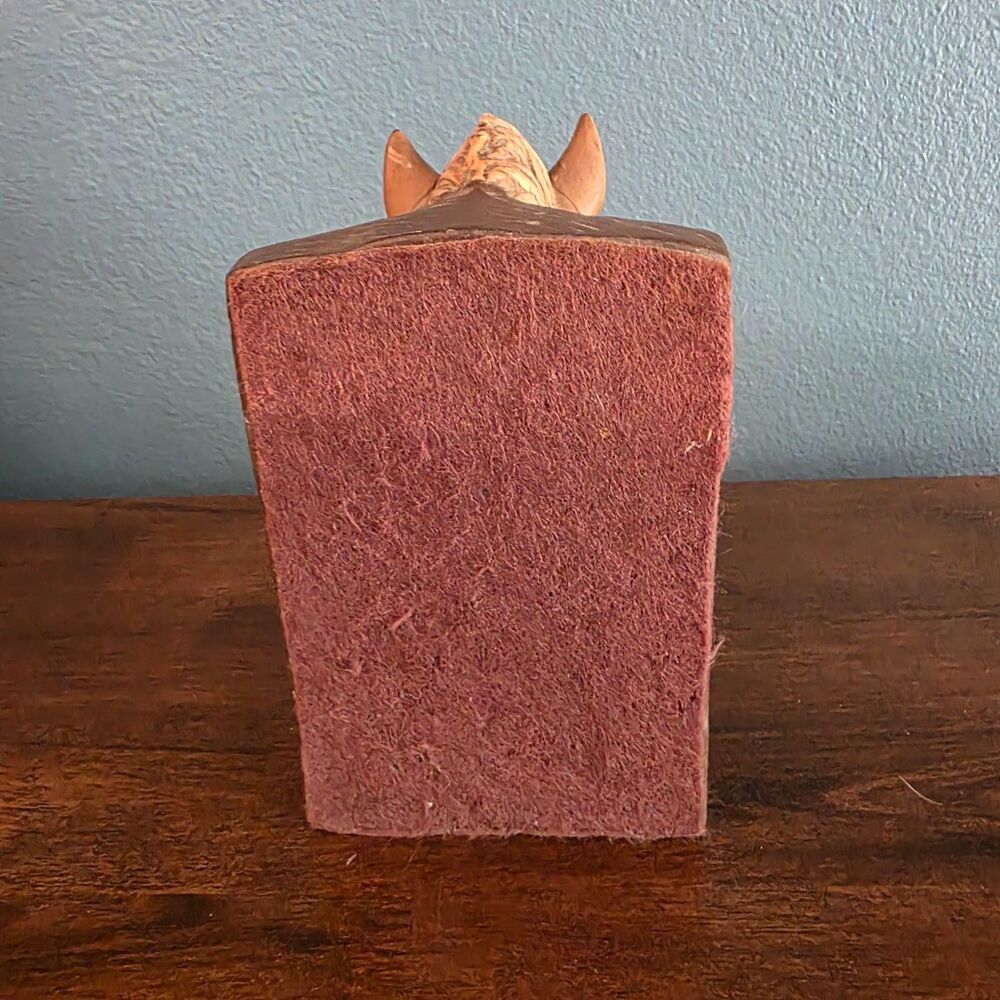 Vintage Ceramic Horse Head Statue Bookend Brown Matte Finish Rustic Equestrian - Picture 6 of 8